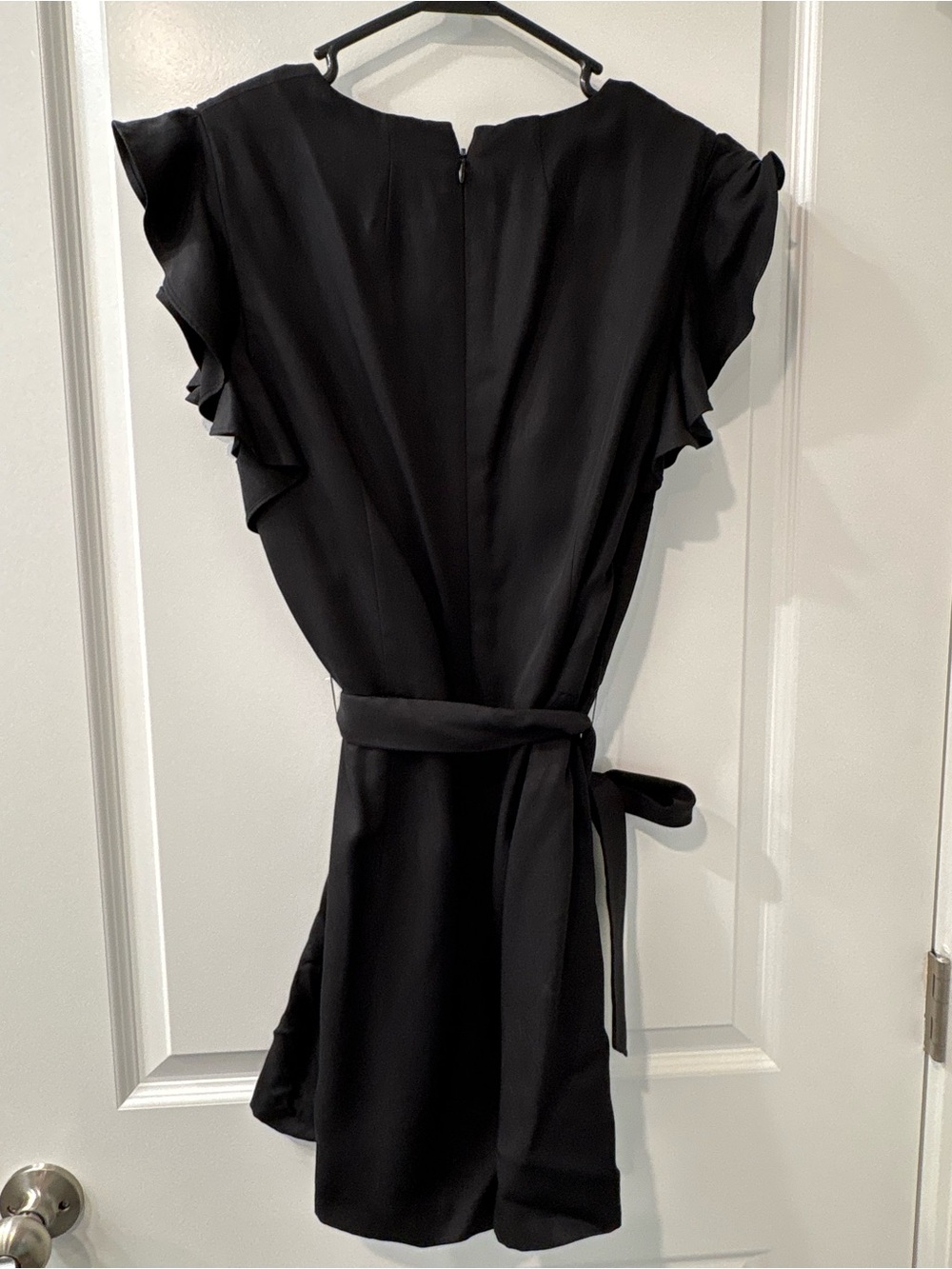 Gianni Bini Black Ruffled Sleeve Tie-Waist Romper - Picture 2 of 6